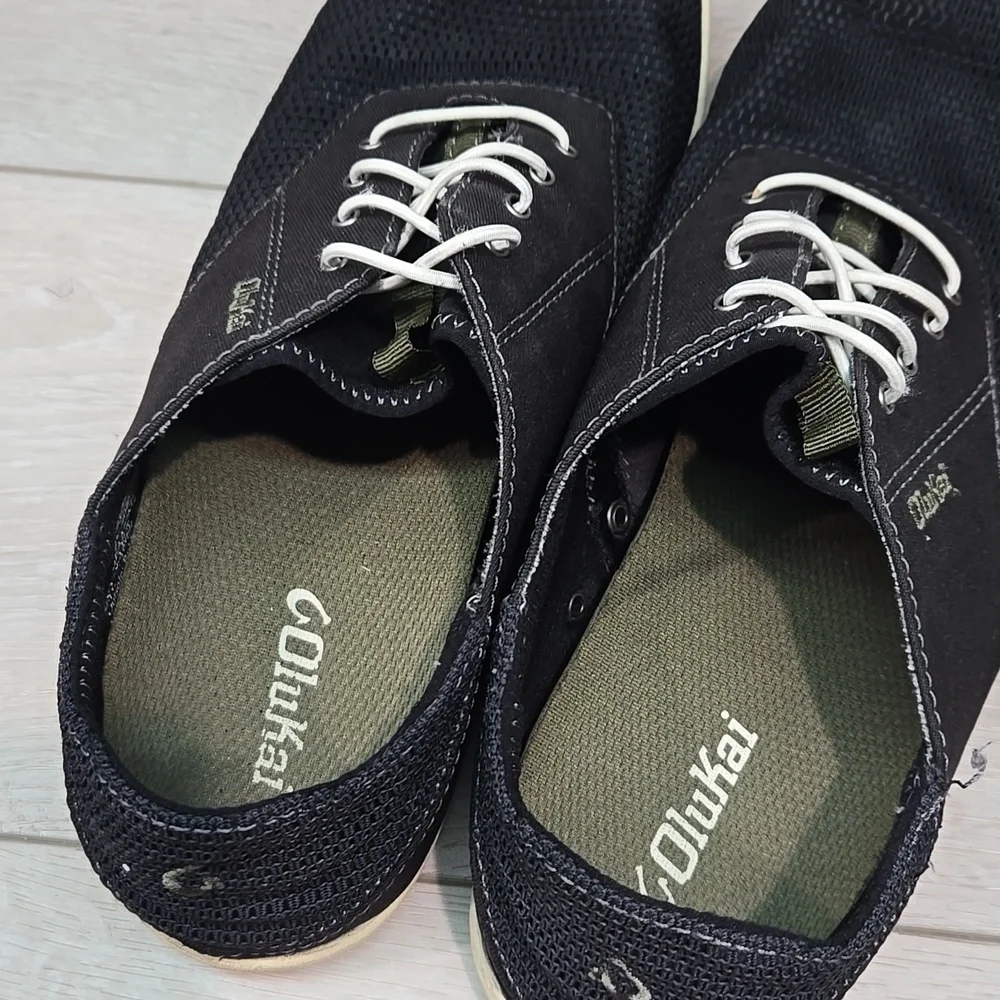 Olukai Women Nohea Moku Casual Canvas Shoes Slip On Sneakers Sz 10.5
